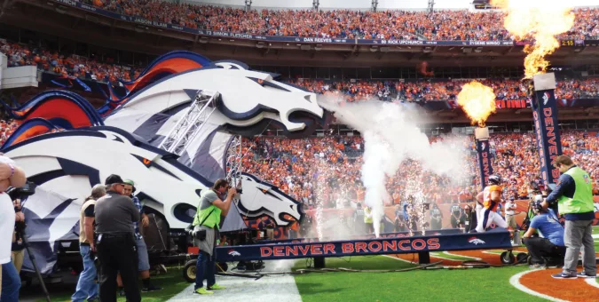 Denver Broncos Foam3 D Entrance with Smoke