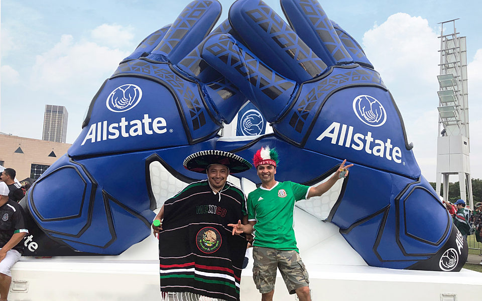 Allstate Goalie Gloves | Foam3D Sculptures