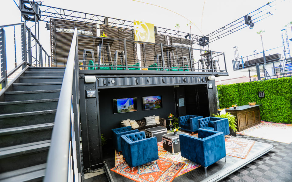 BoxPop Lounge Area with Rooftop Deck | Semi-Permanent Structures for Events