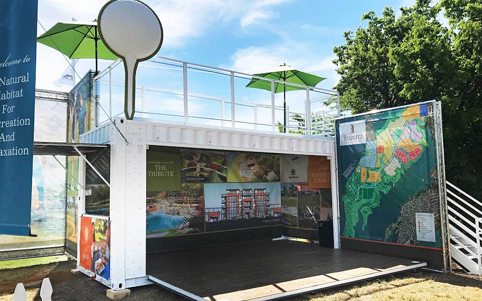 A Shipping Container for a Sponsor at the LPGA | BoxPop with Foam Prop and Signage