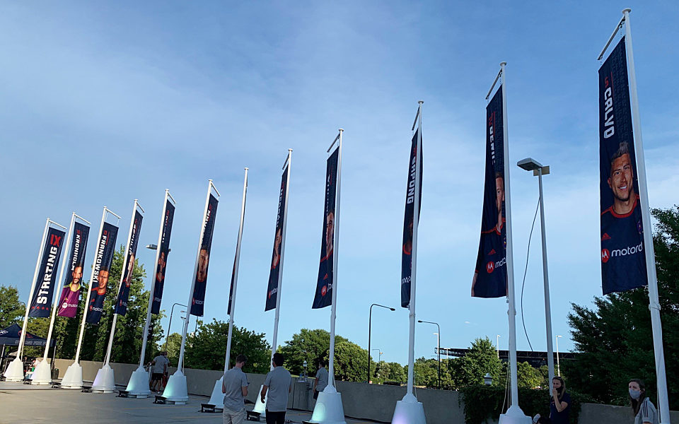Rototop Rotating Flags | Sports Competition Signage