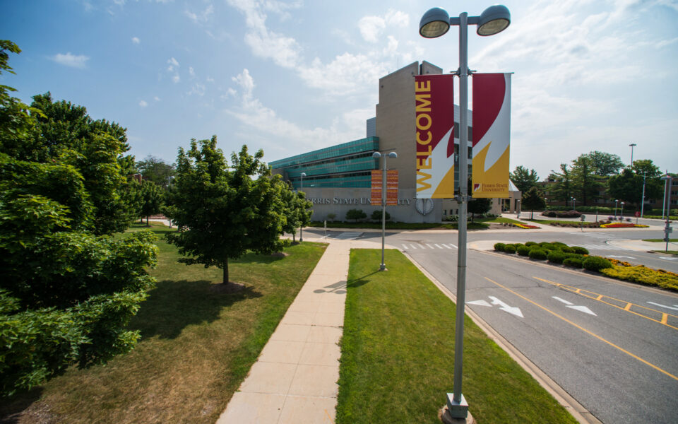 Ferris State Pole Banners | BannerSaver Banner Brackets with Britten Printed Banners