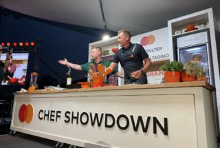 Custom 3D Logo Letters on Event Booth | MasterCard Chef Showdown