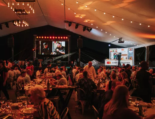 Indoor Truss with Screen | Large Tent Event Space