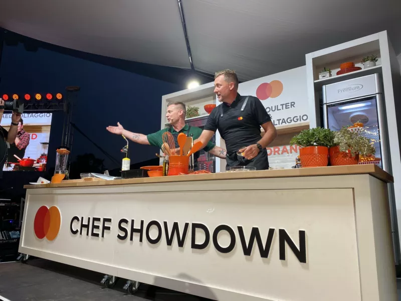 Custom 3D Logo Letters on Event Booth | MasterCard Chef Showdown