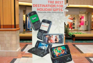 Dimensional Display Stand Inside of a Shopping Mall