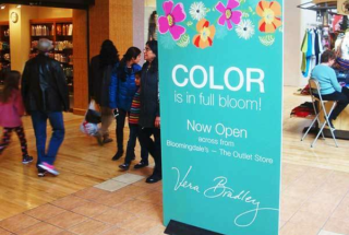 Customized Foamboard Rigid Sign Inside of a Shopping Center.