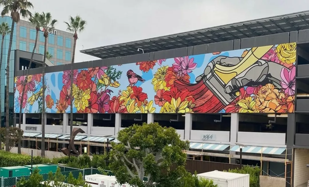 Full parking deck mural texclad