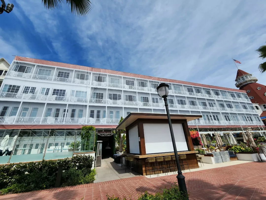 Hotel Del Coronado Building Wrap | Large Scale Mesh Banner