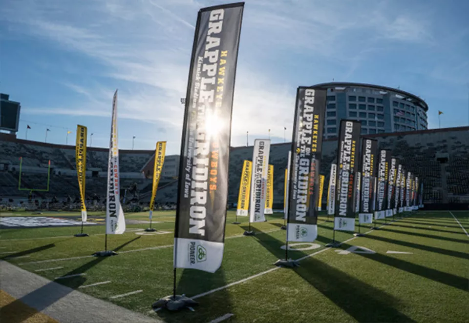 University of Iowa feather flags