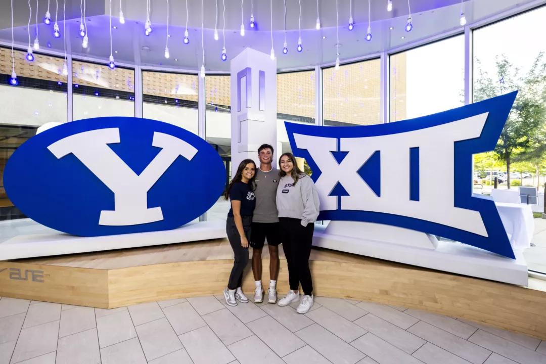 byu foam logos selfie sign