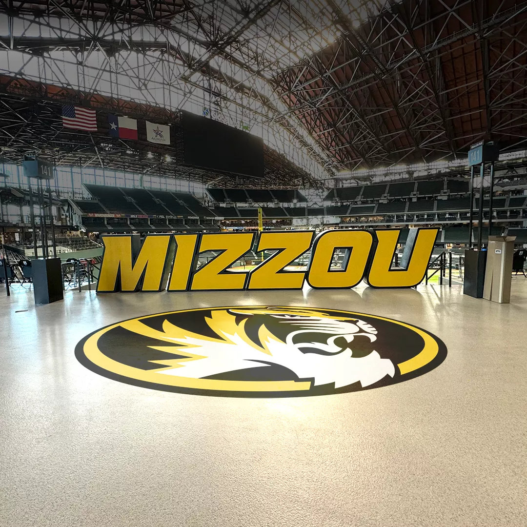 Mizzou Foam Letters and Floor Decal | Giant Foam Letters