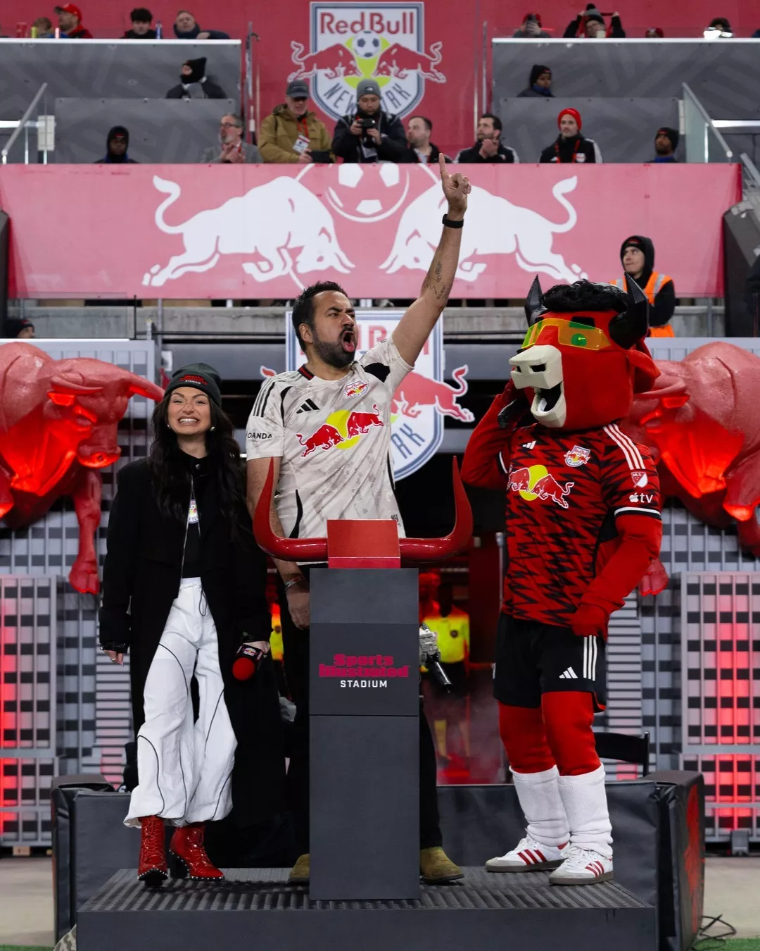 Ny Red Bulls | Foam Bull Sculpture | Kal Penn